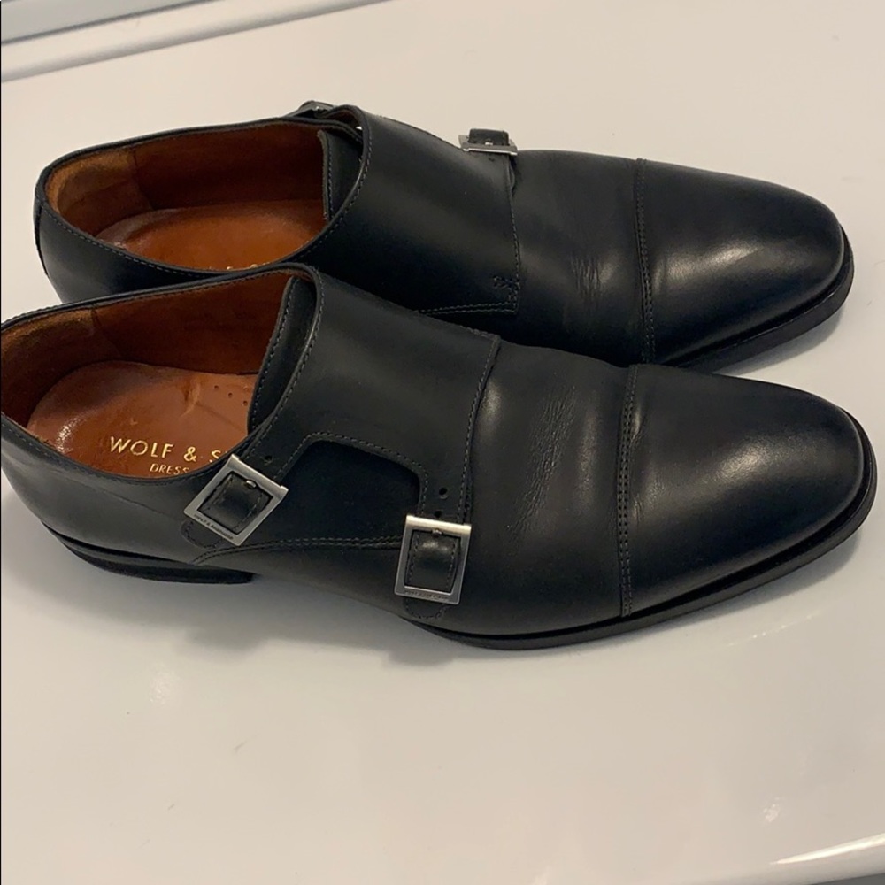 Wolf & Shepherd Gambit Double-Monk Shoes - Onyx